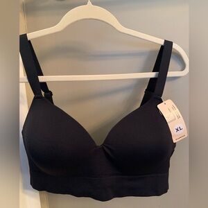 NWT - true kind, supportive, comfort, wireless shaping bra. XL. Black.